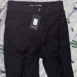 Distressed Black Fashion Nova Jeans